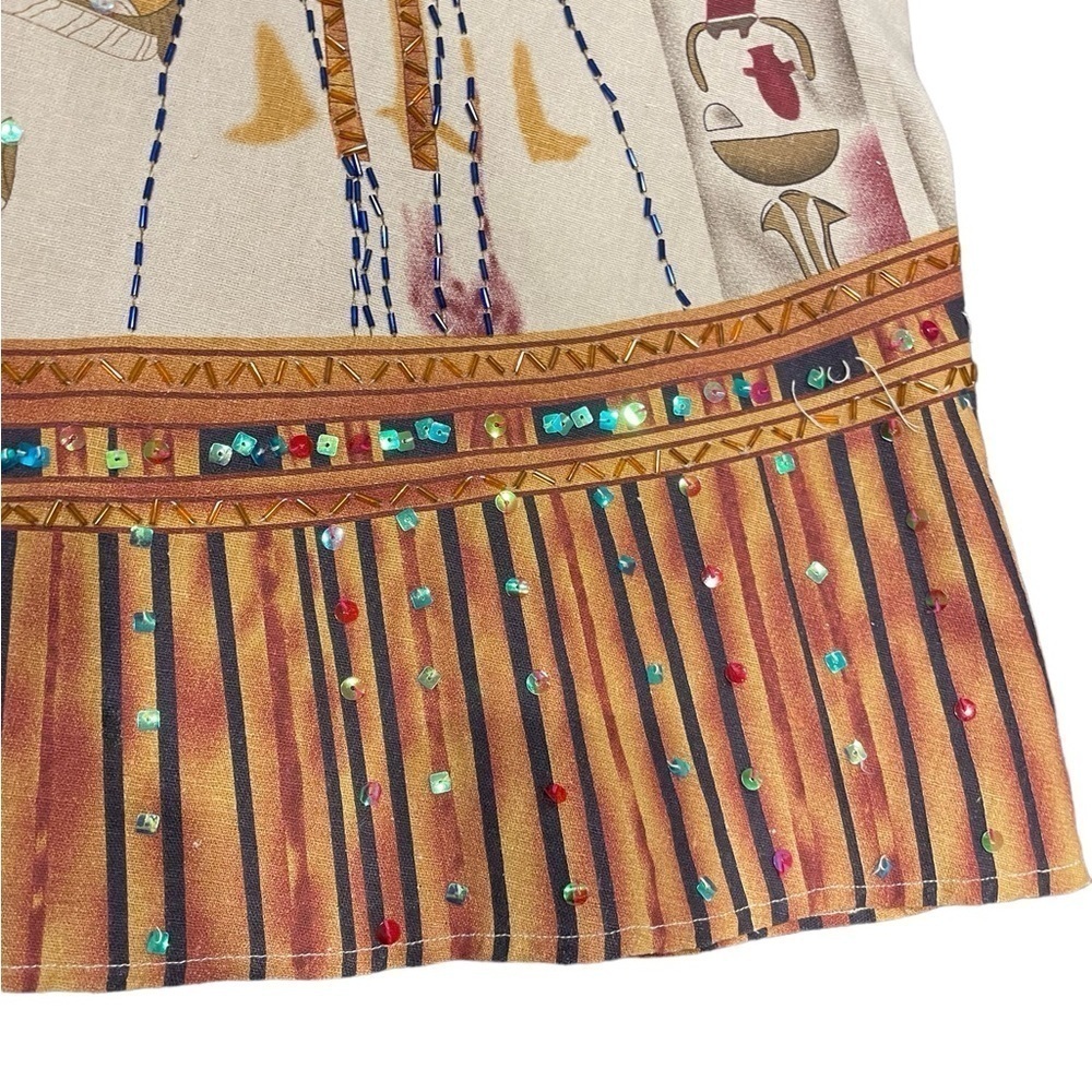 Lucy | Egyptian Print Sequin Skirt - Picture 3 of 13